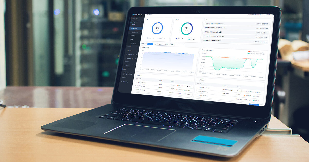 Grandstream GWN network management interface for guest WiFi administration