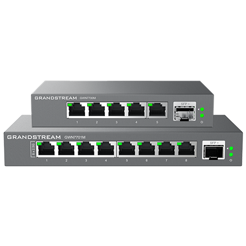 Switches de red Multi-Gigabit de 2.5G No Administrable / 5 Puertos RJ45 de 100/1000/2500Mbps / 1 puerto de fibra SFP GWN7700M - Código: GWN7700M | Compra en Guadalajara